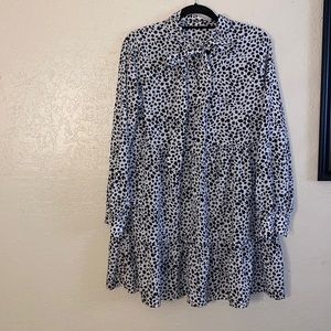 Polka-Dot A-Line Dress SZ S